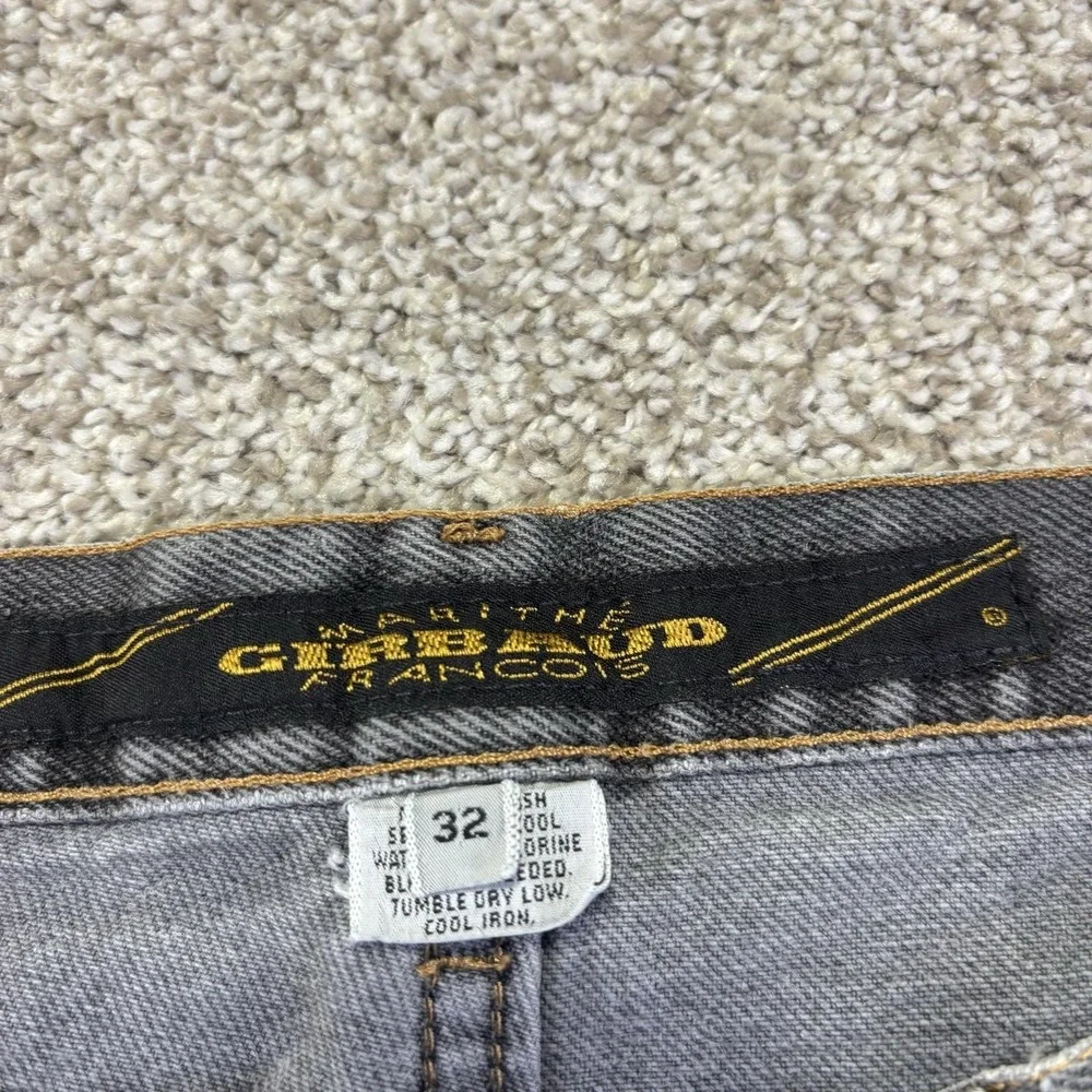 Marithe Francois Girbaud Jeans Mens 32x32 Gray Charcoal Wash Straight Distressed
